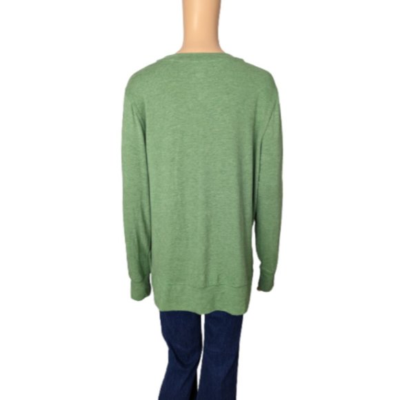 Positive Tees Green Hello Fall Graphic Sweatshirt L - Picture 6 of 8